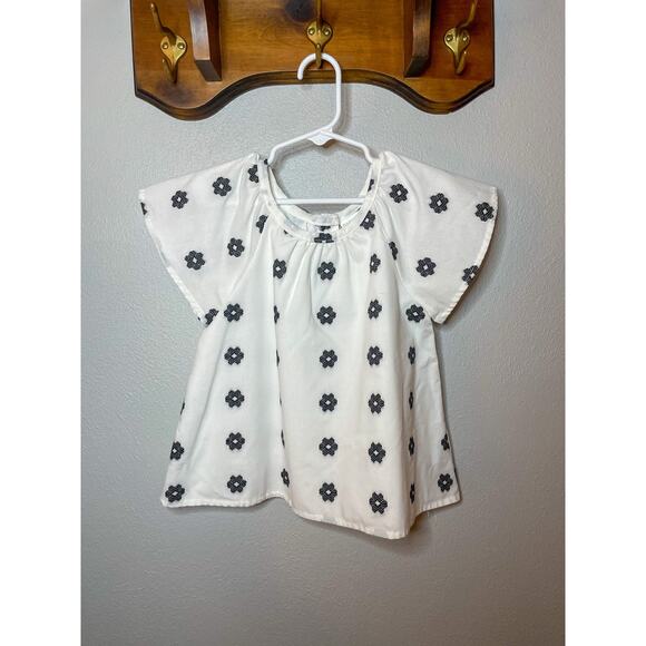 Rachel Zoe Embroidered Floral White Blouse Size 6 - Picture 2 of 6